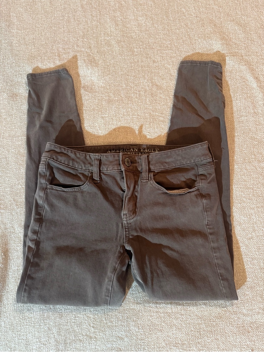 American Eagle 360 Super Stretch Jegging size 4 Skinny Jeans Brown